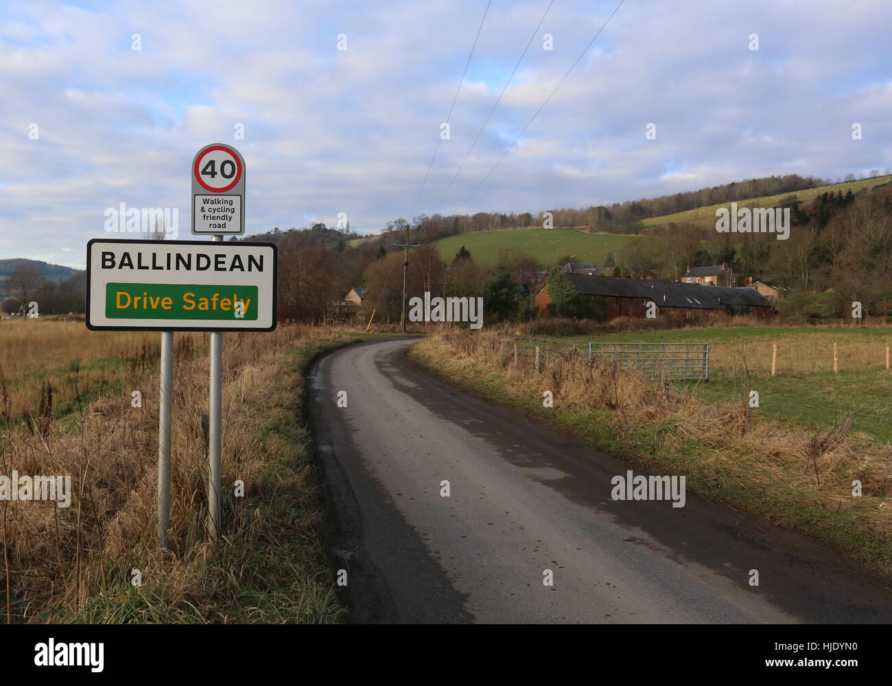 Ballingdean sign Perthshire Scotland January 2017 Stock Photo - Alamy