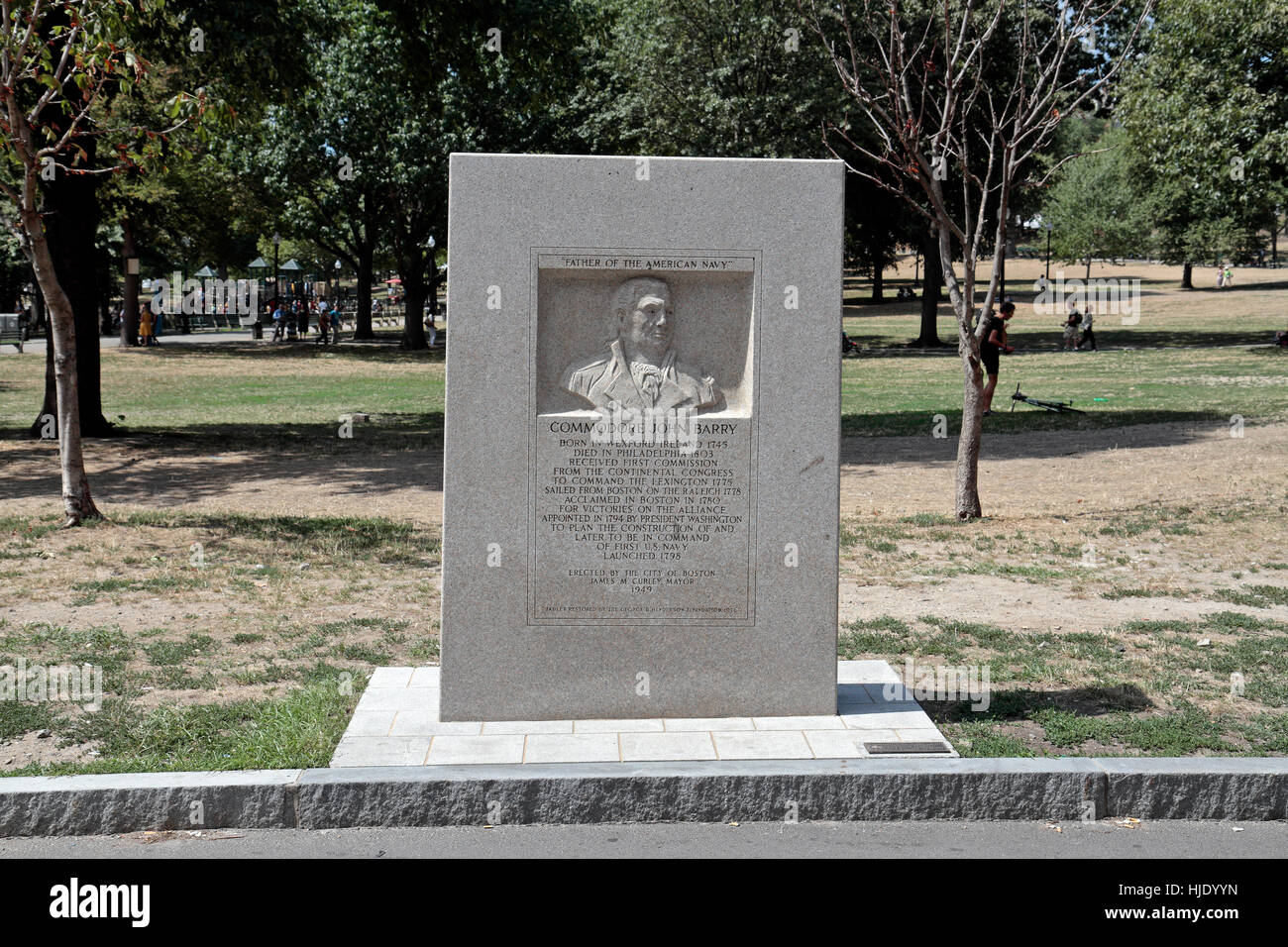 Memorial to Commodore John Barry (founder of the US Navy) on Boston