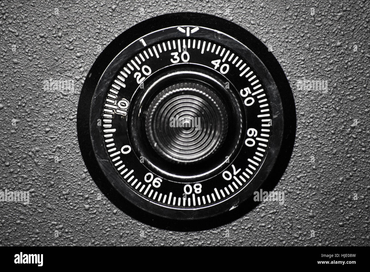 A safe combination lock dial. Stock Photo