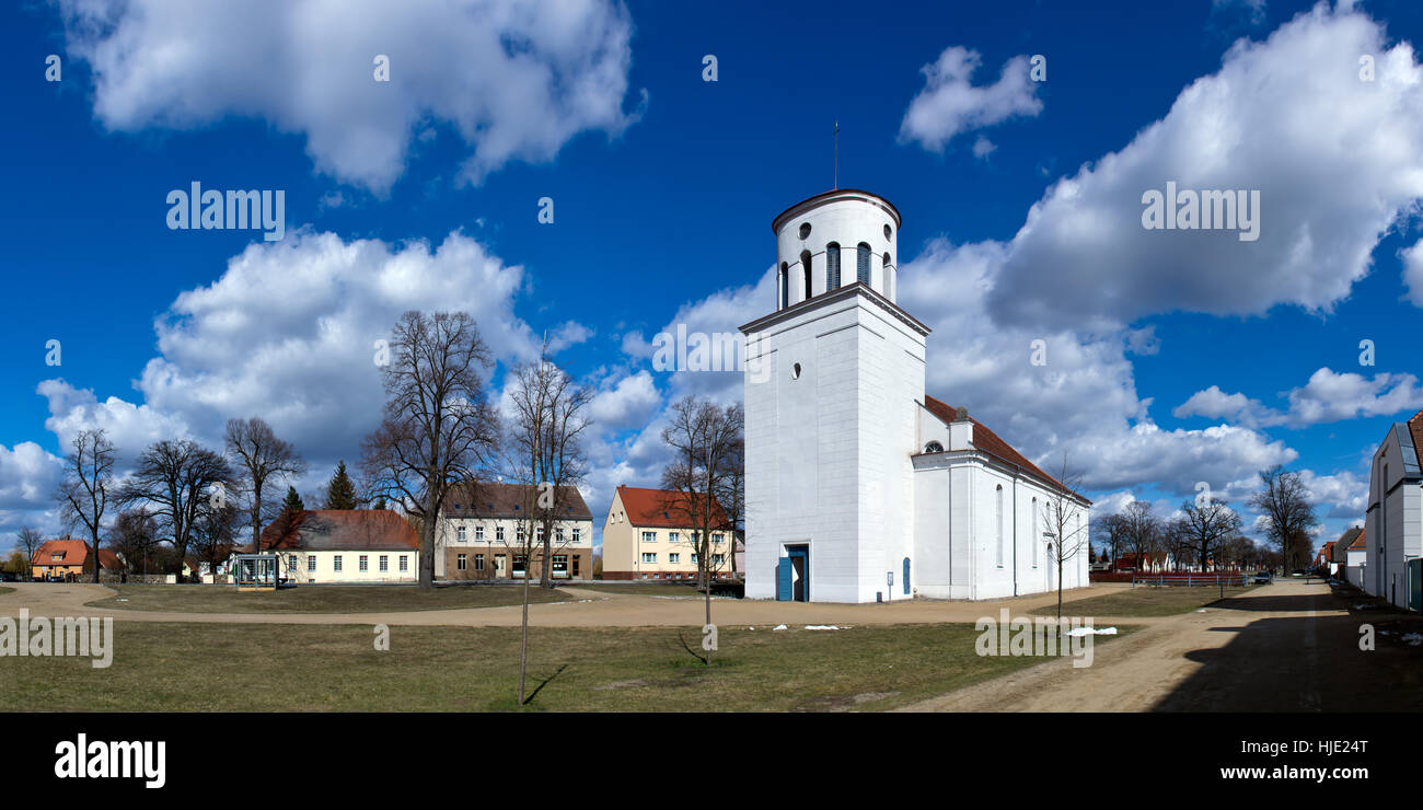 church, brandenburg, community, village, market town, church, brandenburg, Stock Photo