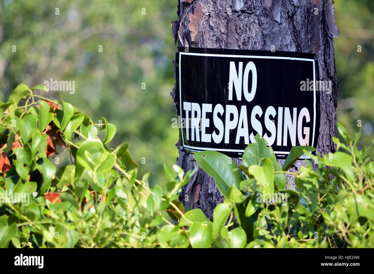 No Trespassing Notice Sign High Resolution Stock Photography and Images