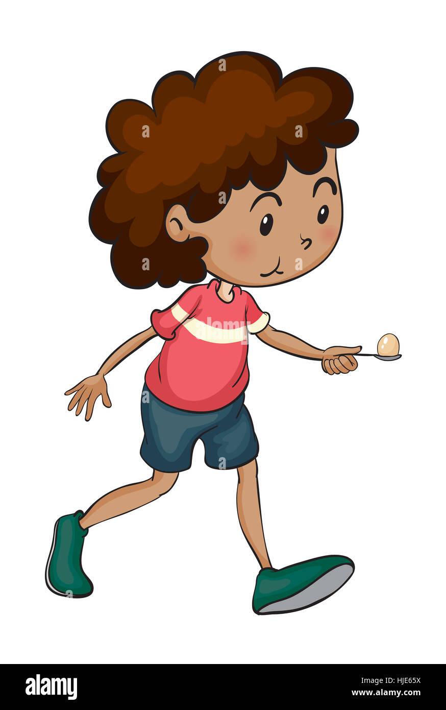 illustration of a boy on a white background Stock Photo - Alamy
