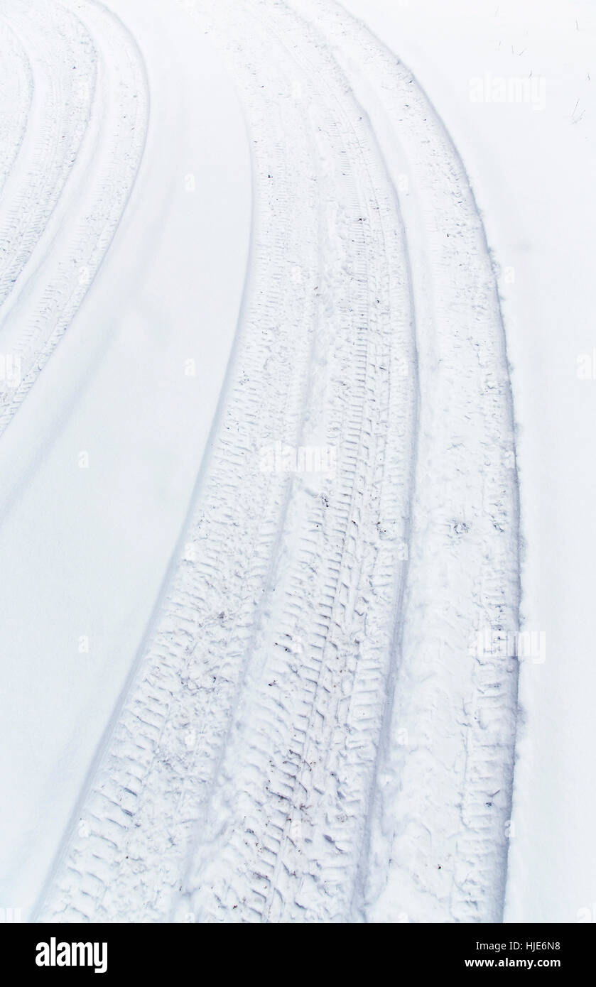 winter, sense, track, winter landscape, snow, motor vehicle, tracks, Stock Photo