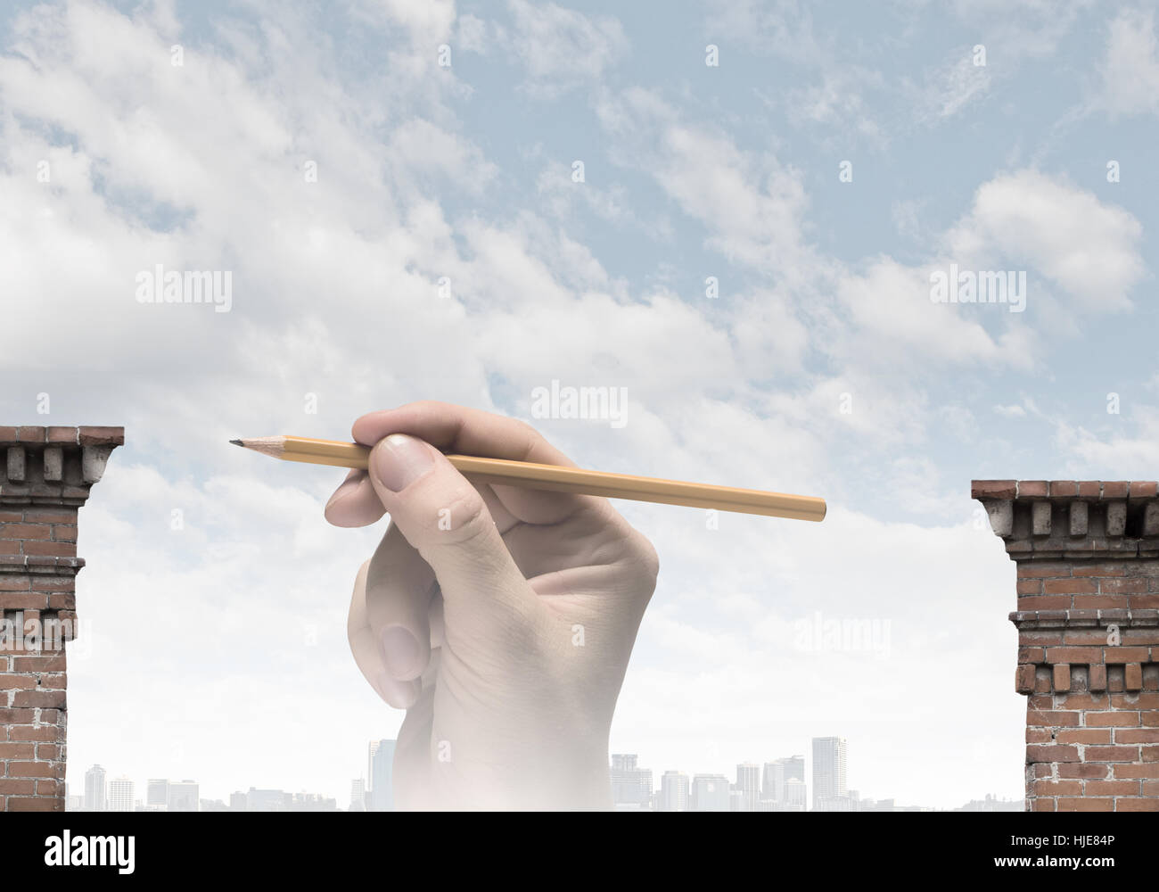 Close up of human hand holding pencil Stock Photo - Alamy