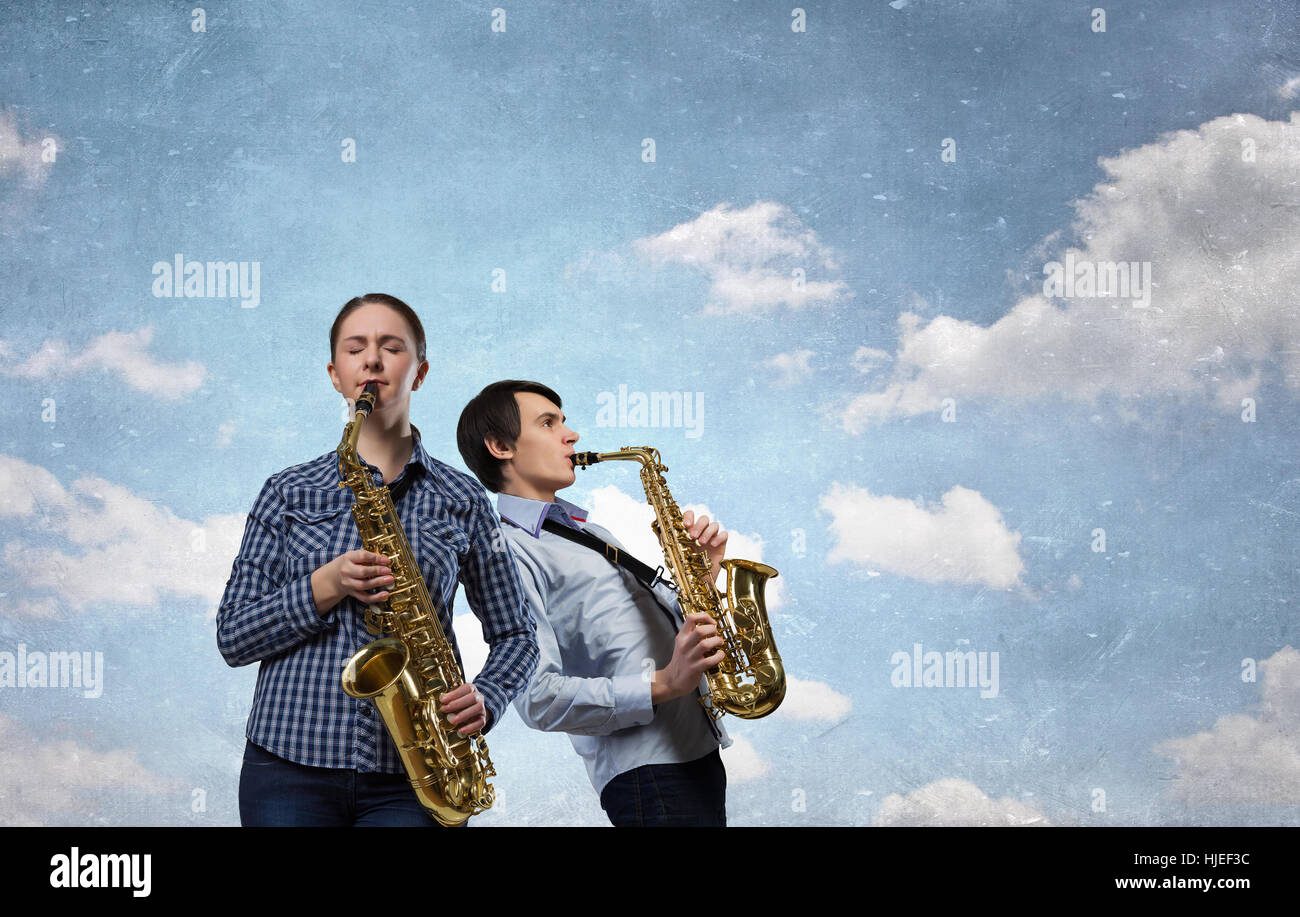 Saxophones instrument hi-res stock photography and images - Alamy