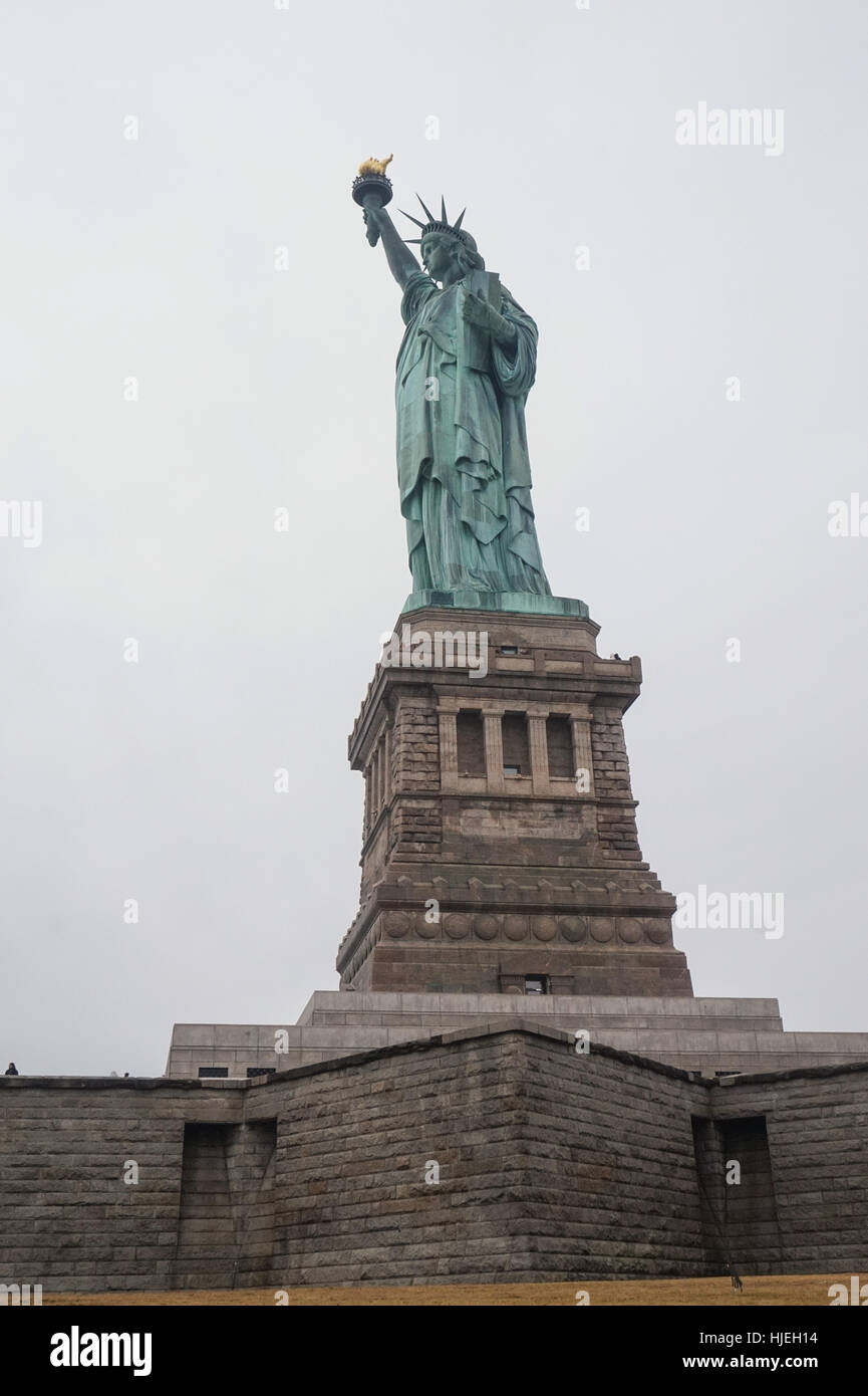 The Statue of Liberty from the pedestal, New York Stock Photo Alamy