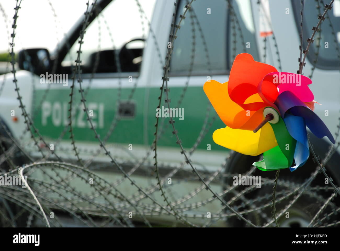 peace, barrier, blockade, authority, police, danger, hindrance, peace, barrier, Stock Photo