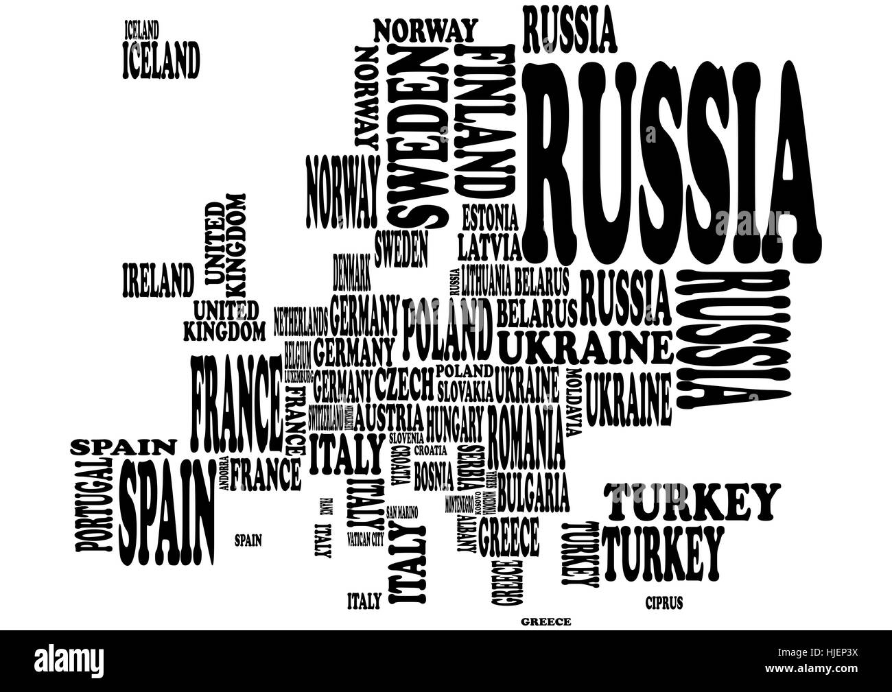 Europe text. Europe text