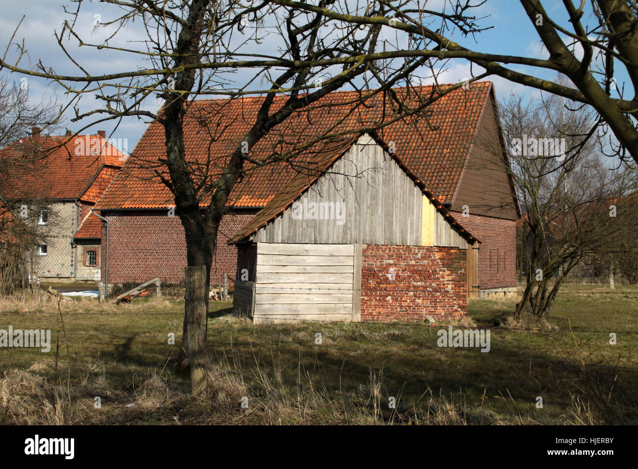 house, building, houses, barn, stable, farmhouse, farm, lower saxony, stall, Stock Photo