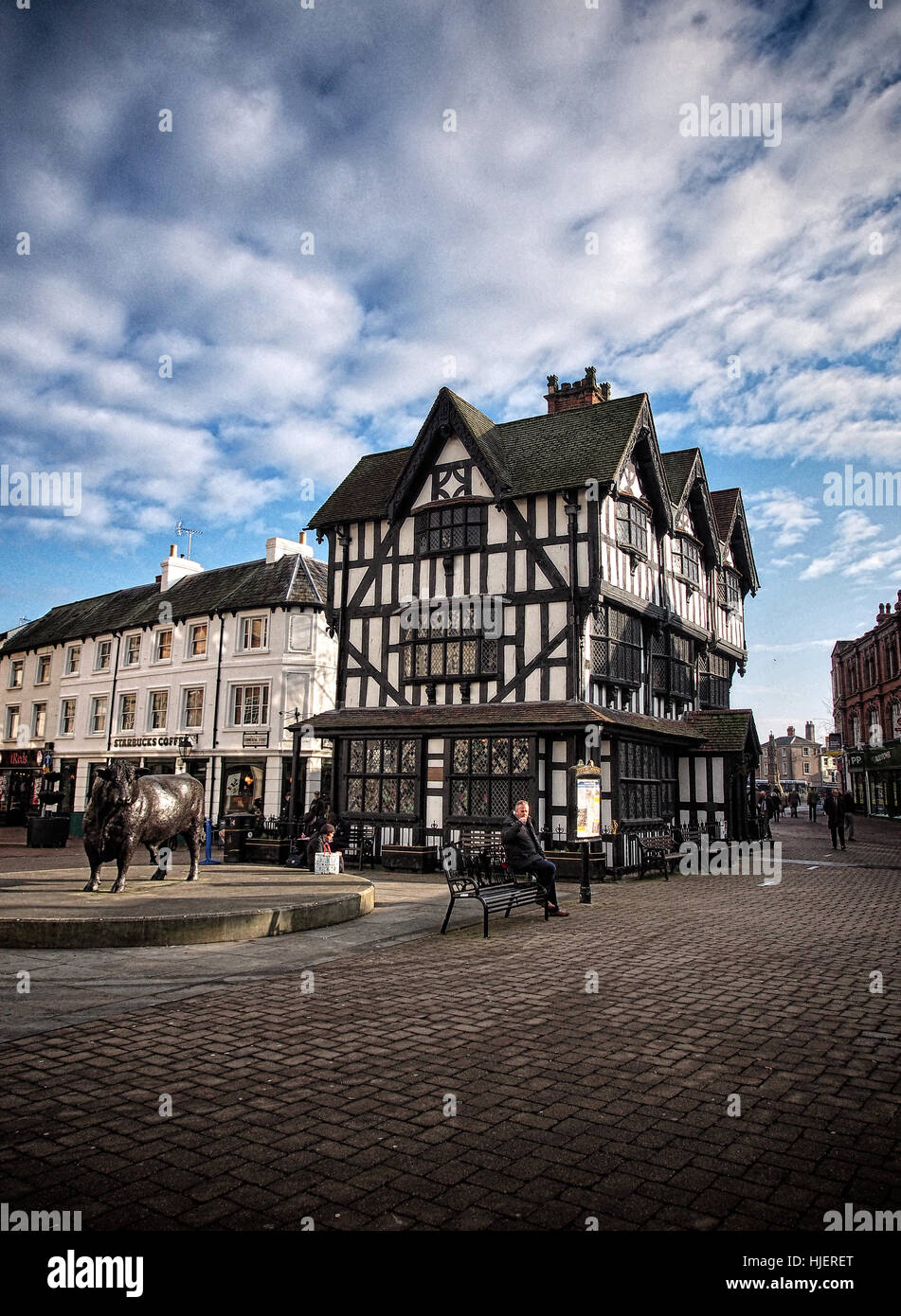 The black and white Old House dominates Hereford city centre with its