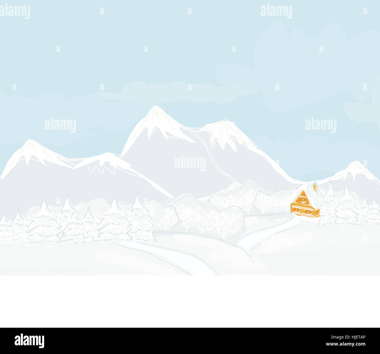 christmas landscape Stock Photo