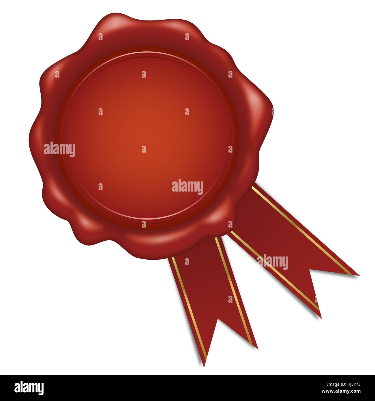 wax seal with ribbons Stock Photo - Alamy