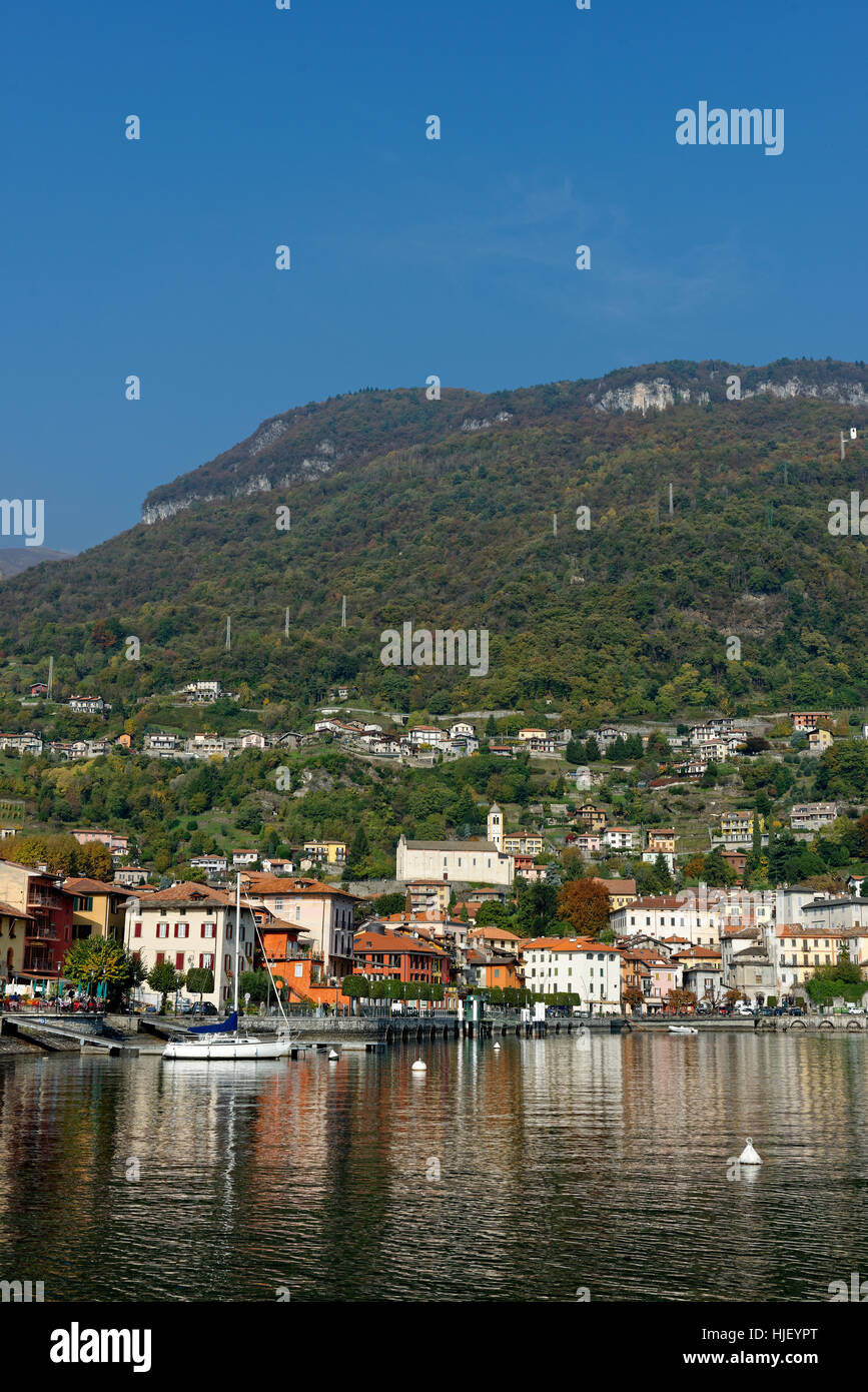 Gravedona on Lake Como, Lake Como, Lombardy, Italy Stock Photo