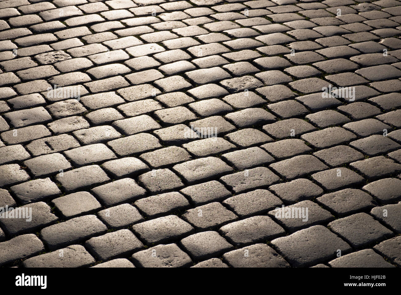 Cobblestone, Nuremberg, Middle Franconia, Franconia, Bavaria, Germany Stock Photo