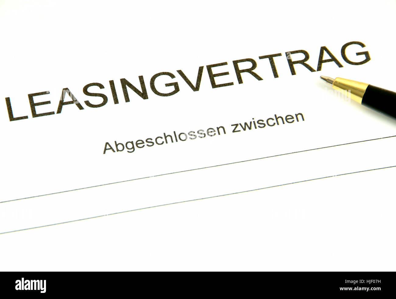 Lease contract Stock Photo