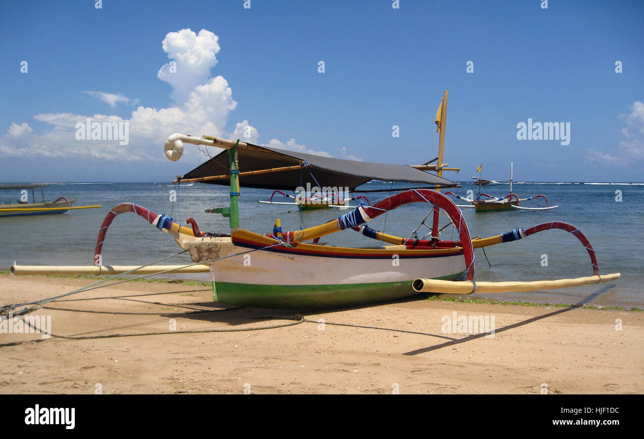 bali, indonesia, beach, seaside, the beach, seashore, vessel, fishing ...