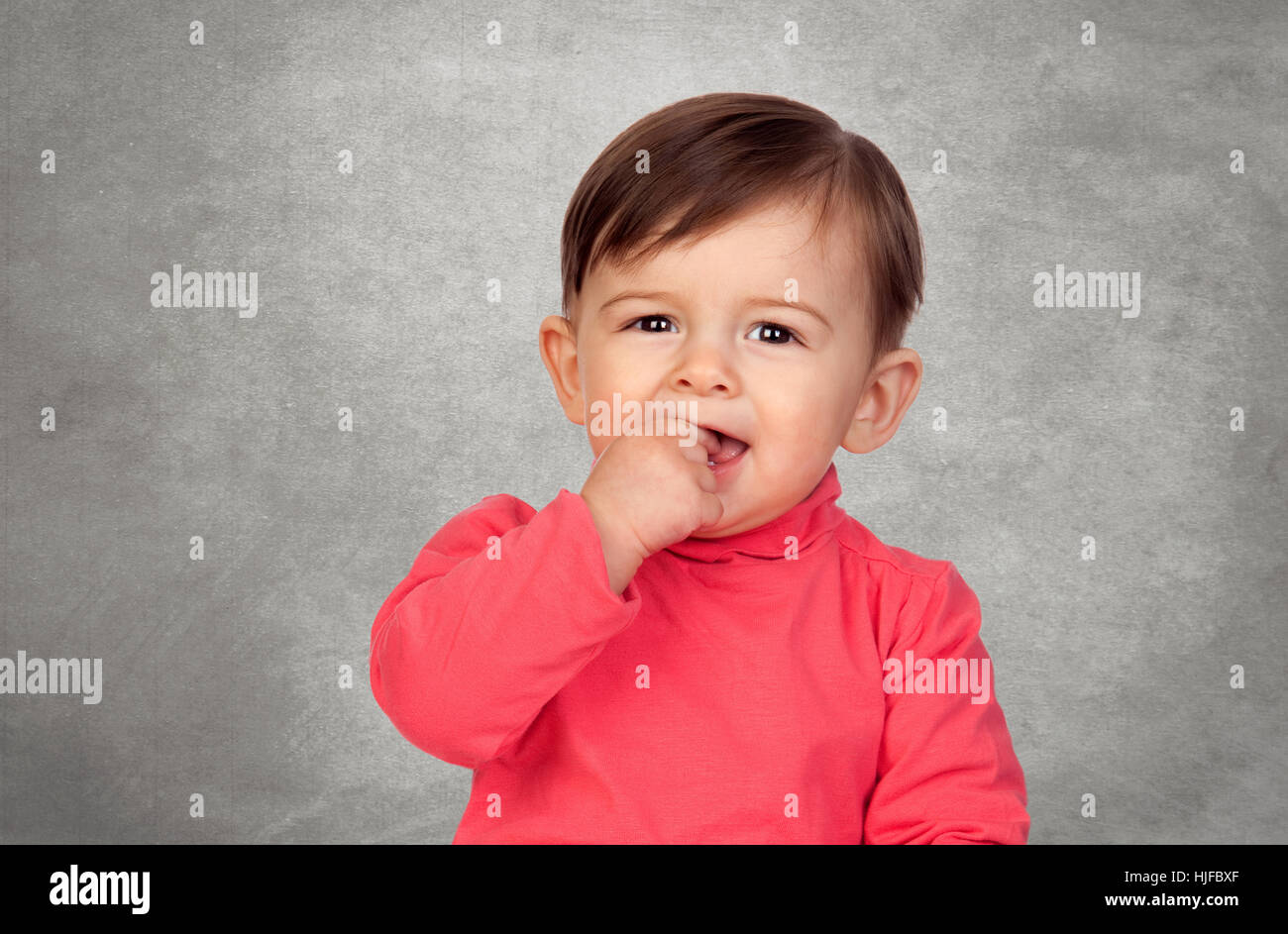 Hand Teeth Pain Baby Expression Red Pink Laugh Laughs Laughing Twit Stock Photo Alamy