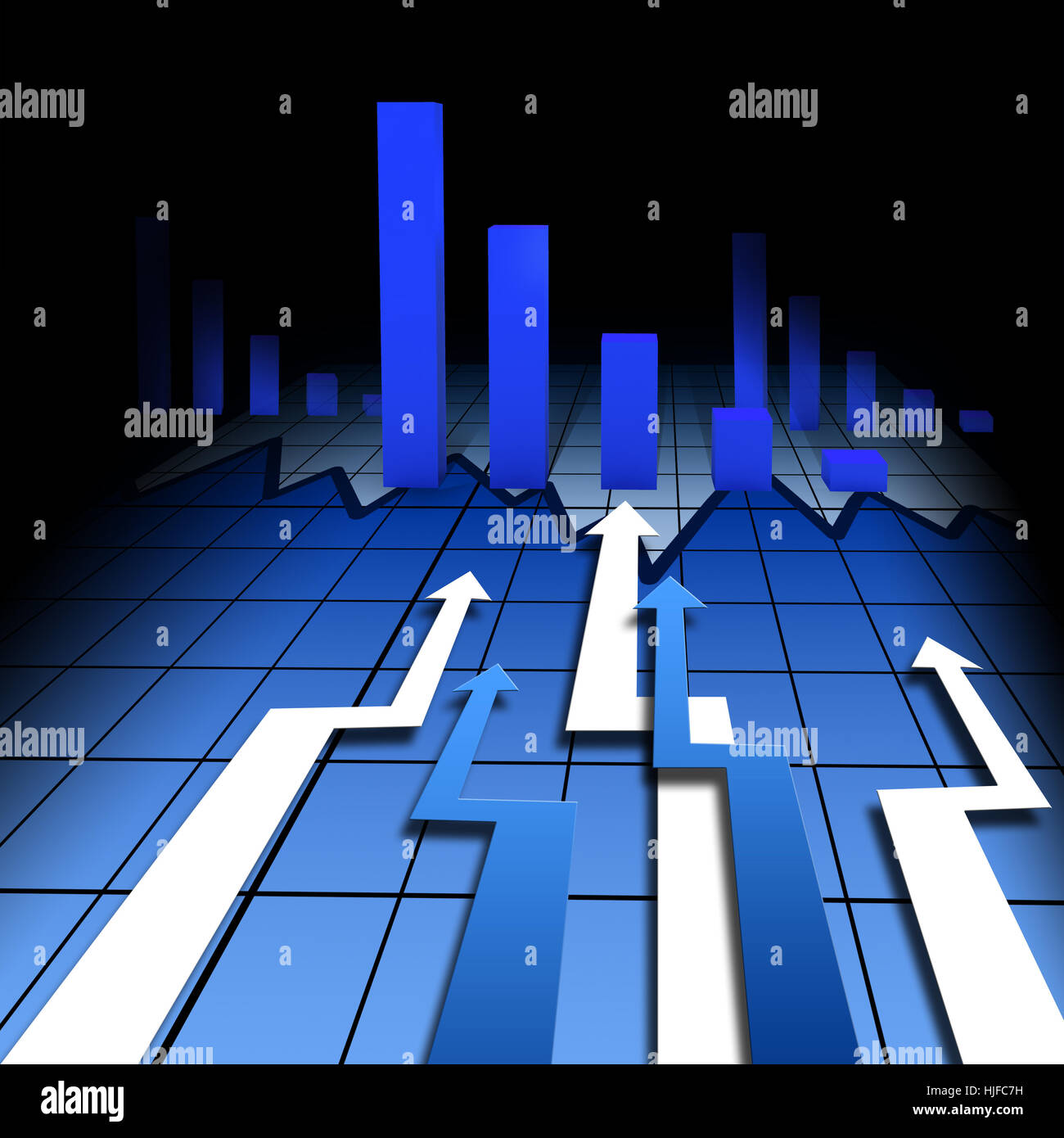 Business financial chart blue growth hi-res stock photography and ...