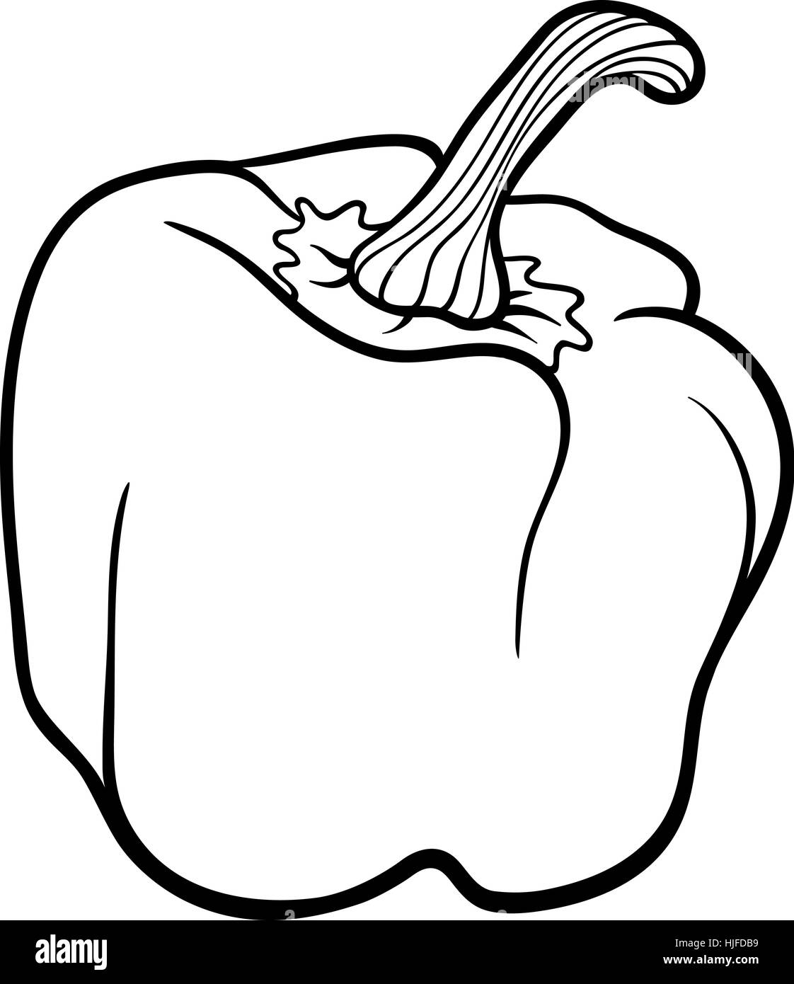 Bell Pepper Clipart Black And White