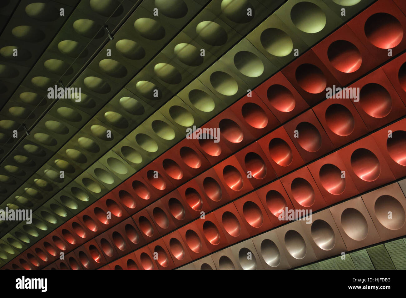 station, metro, arrangement, art, modern, modernity, green, new, interior, Stock Photo