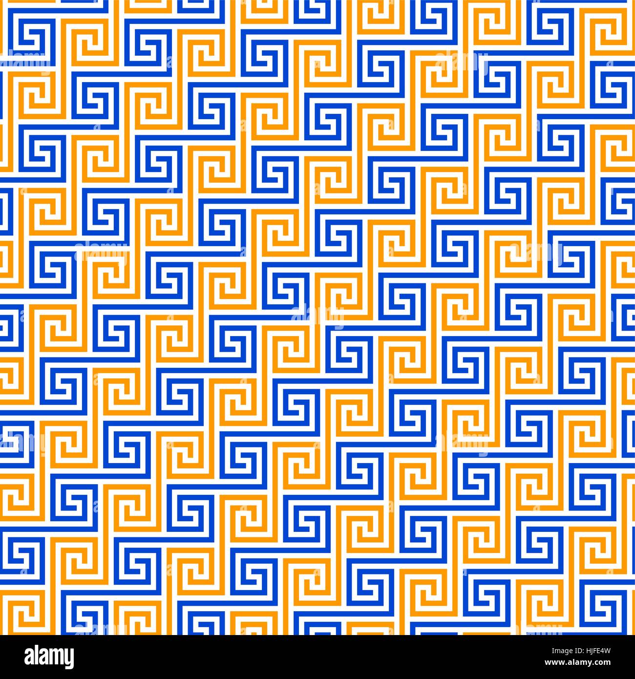 Traditional Greek letter "S" shape pattern on white - seamless ...