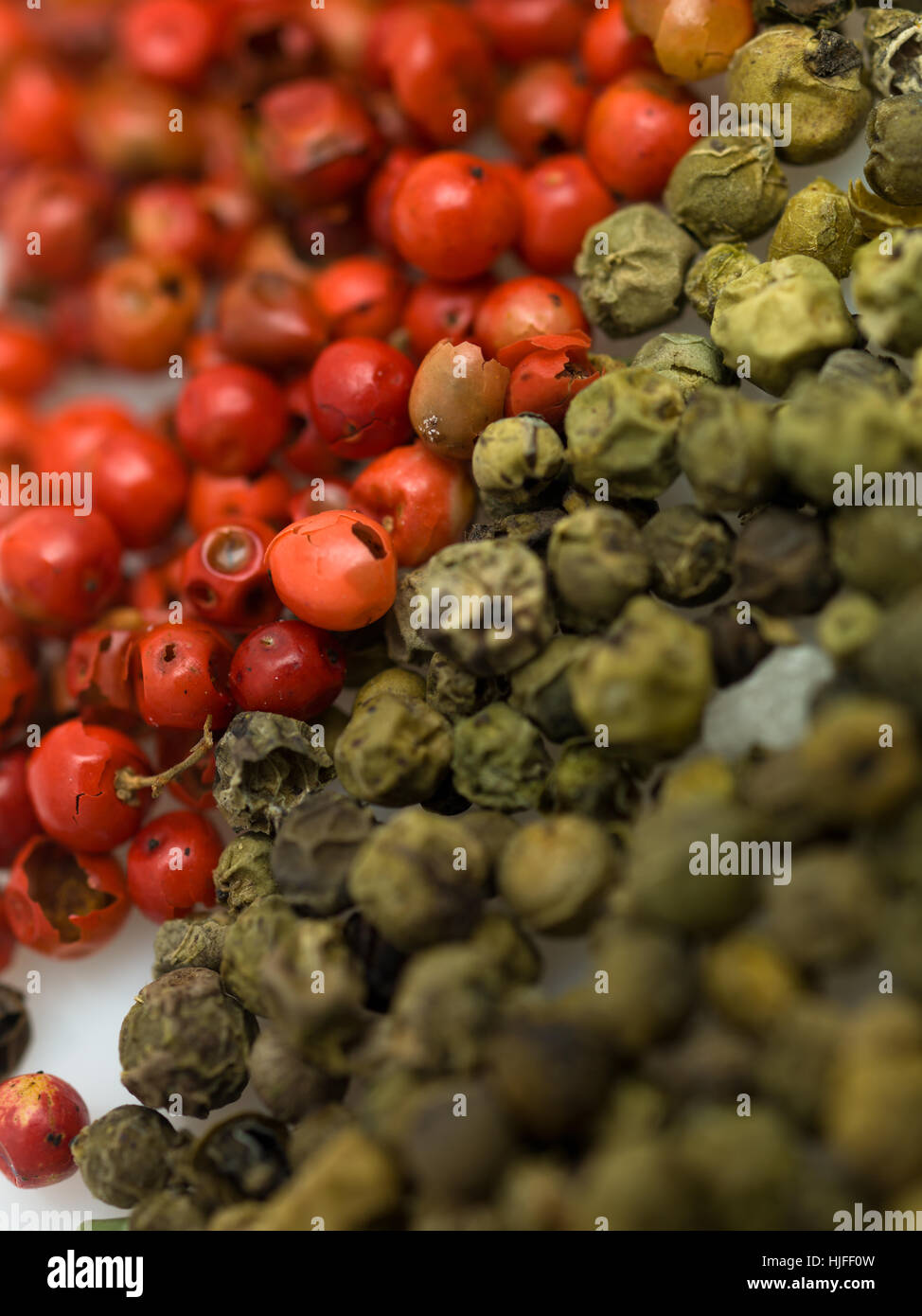pepper, spice, condiment, colour, closeup, green, brown, brownish ...