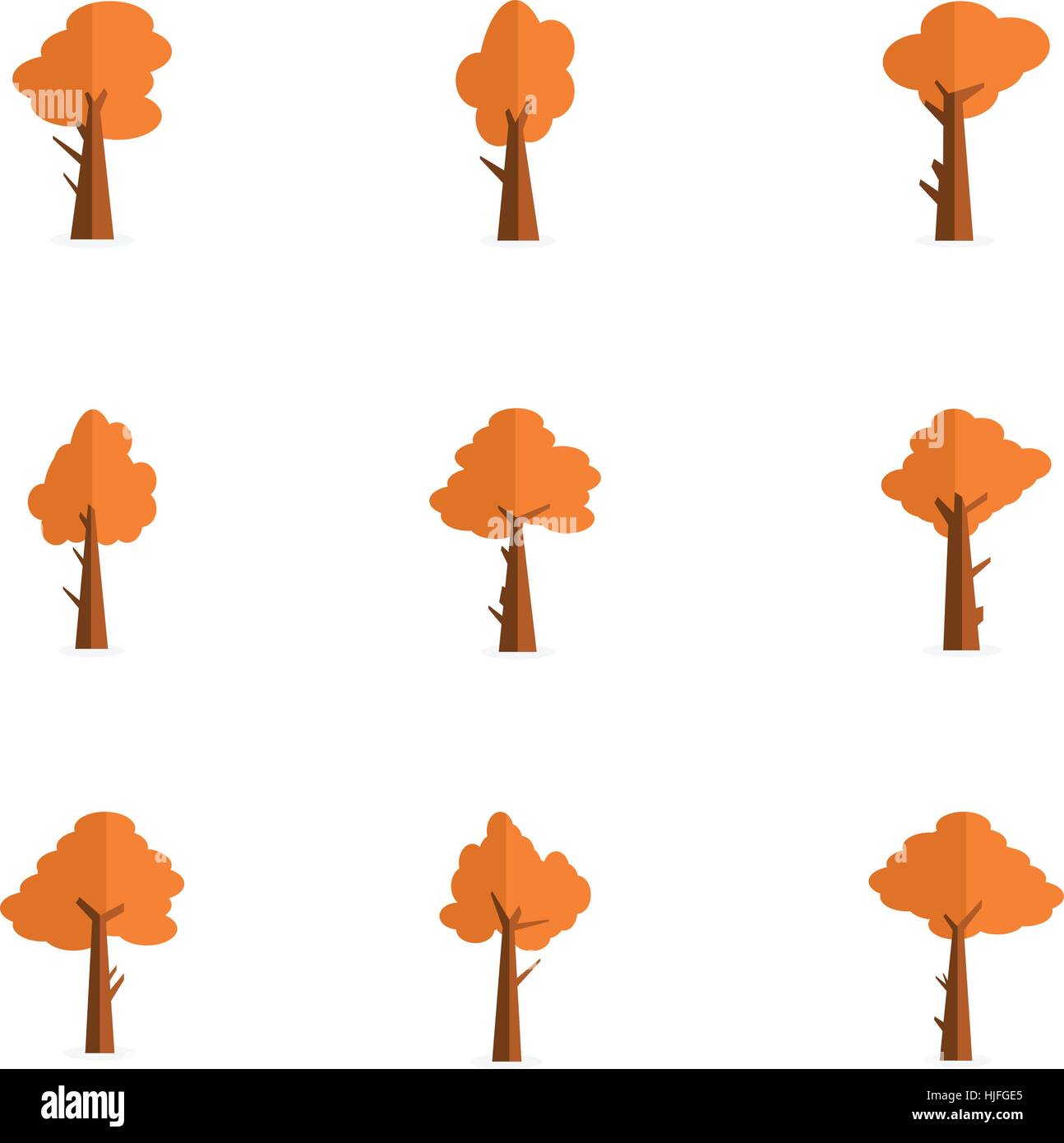 Illustration of tree set various collection Stock Vector Image & Art ...