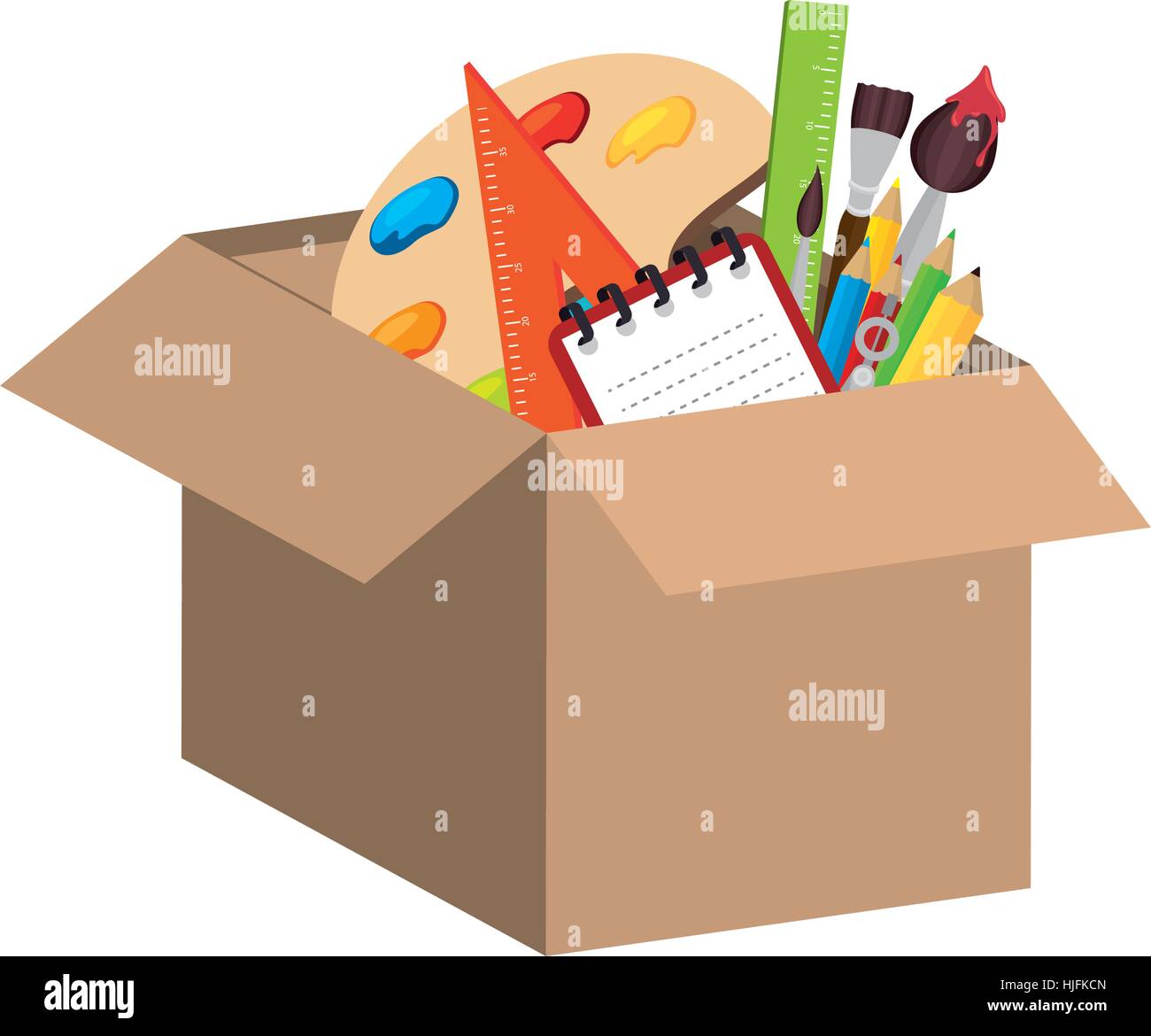 set school supplies icons vector illustration design Stock Vector Image ...