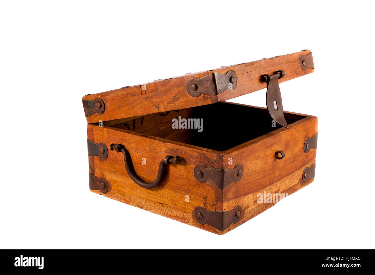 isolated, vintage, open, chest, box, boxes, treasure, uncap, wooden, isolated, Stock Photo