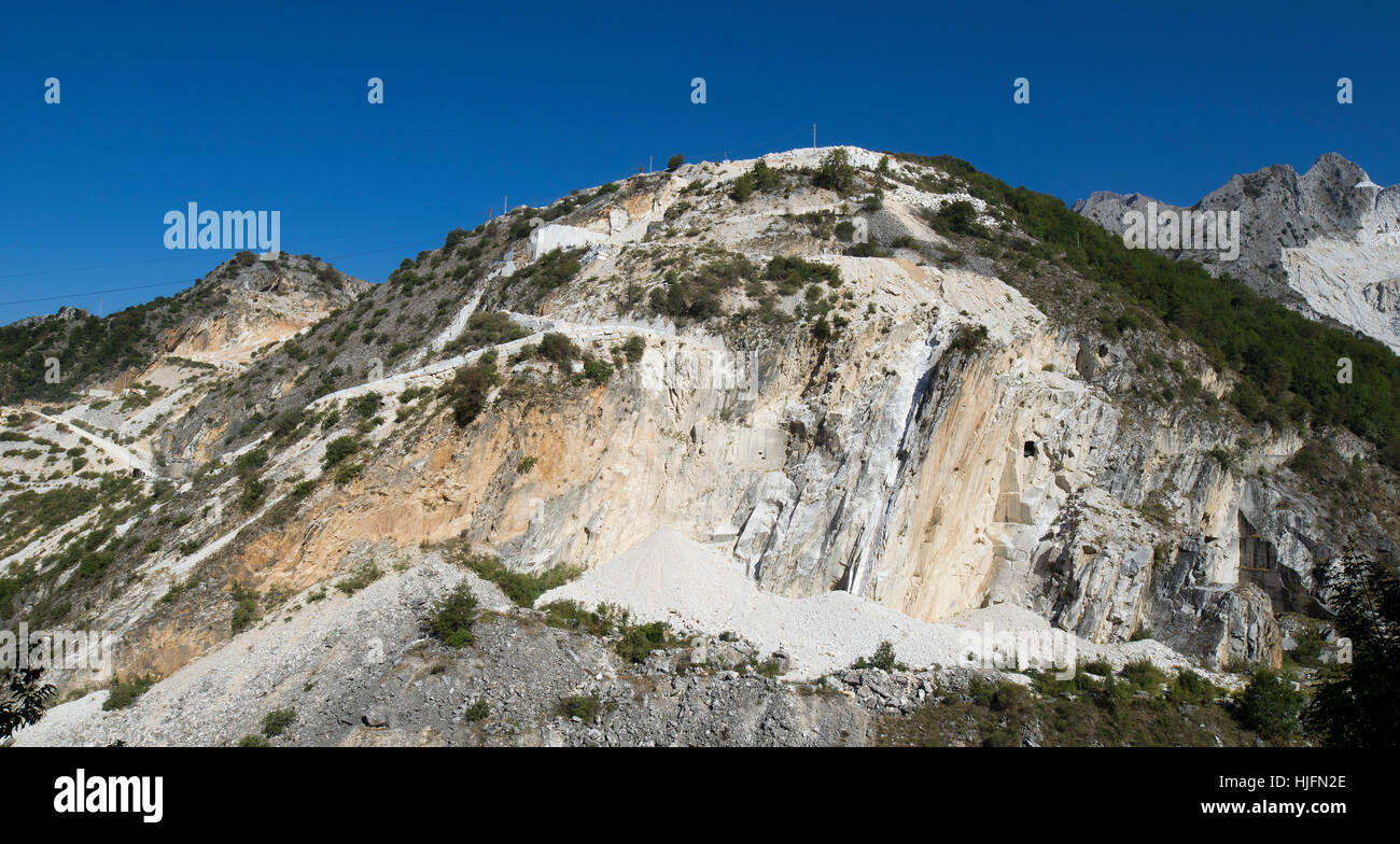 tuscany, marble, quarry, italy, motion, postponement, moving, movement, stone, Stock Photo