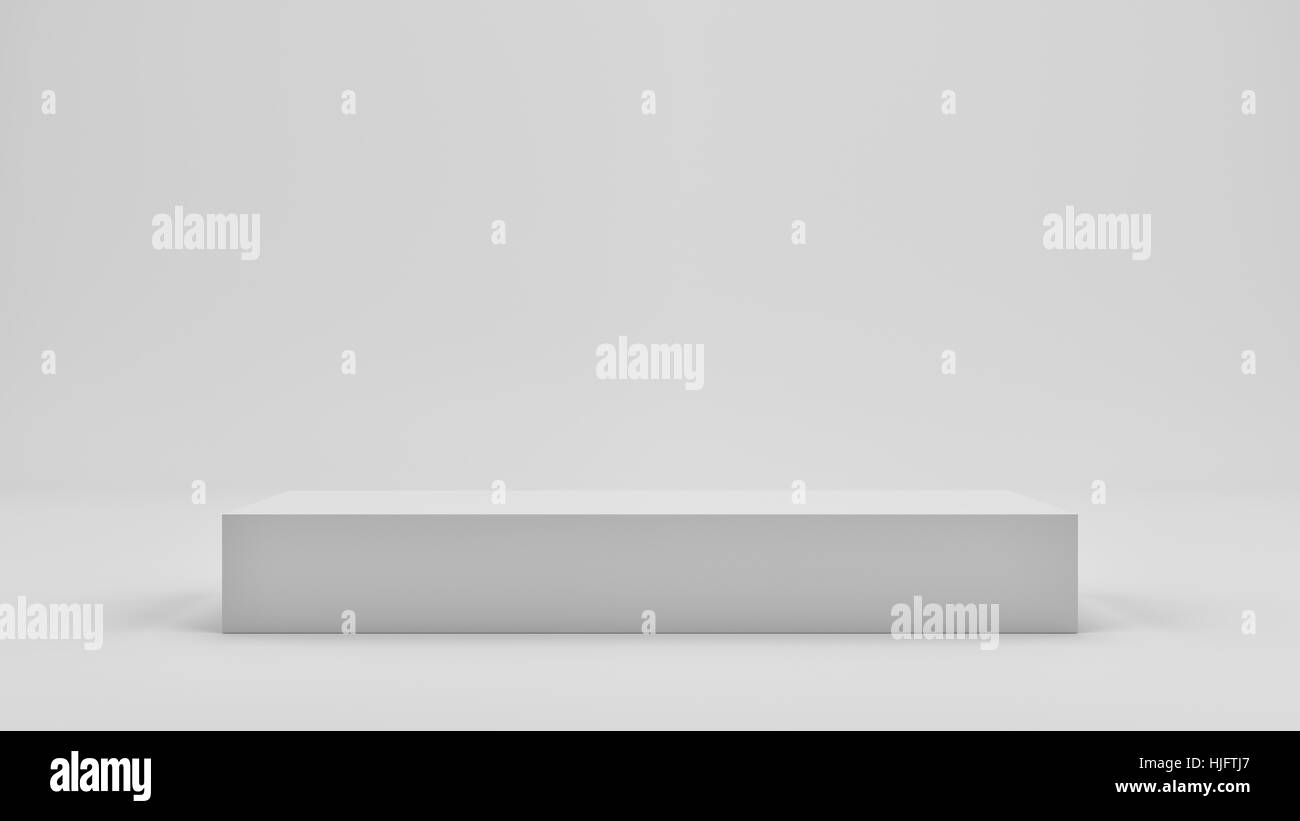 Gray photo studio background with box Stock Photo - Alamy