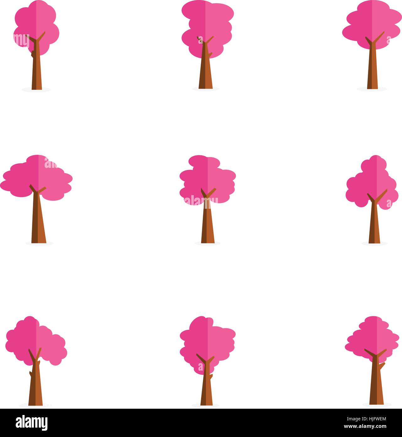 Beauty tree set of collection stock vector art Stock Vector Image & Art ...