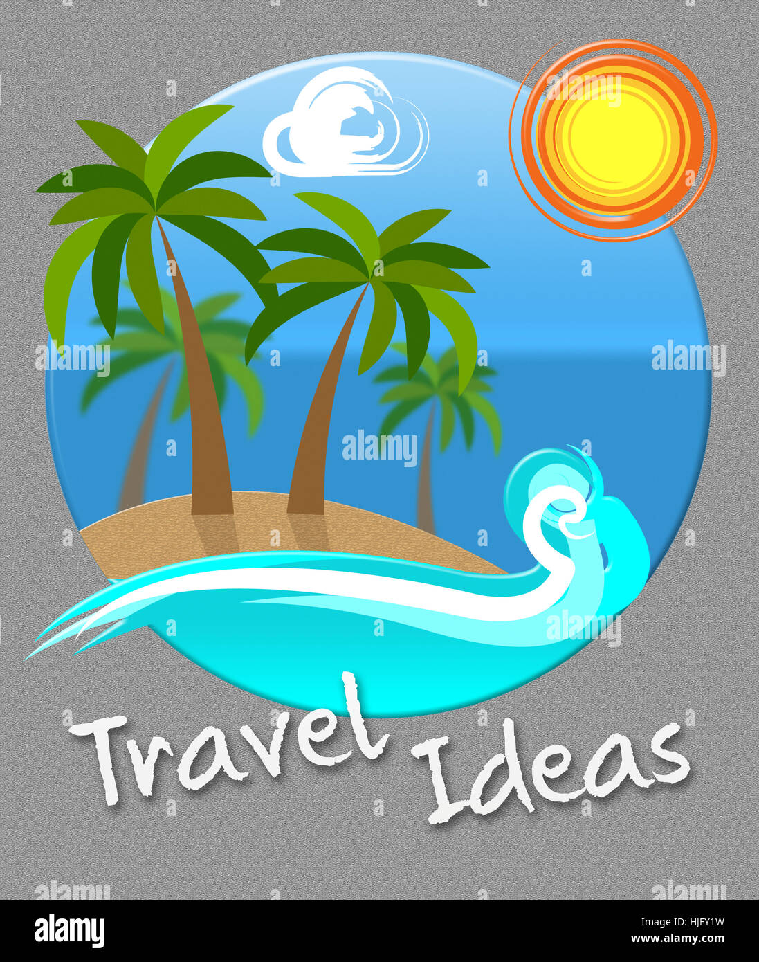 Travel Ideas Beach And Sea Represents Journey Planning Stock Photo Alamy