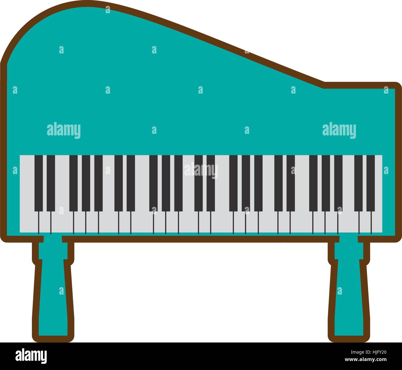 cartoon green piano keyboard instrument music vector illustration eps 10  Stock Vector Image & Art - Alamy