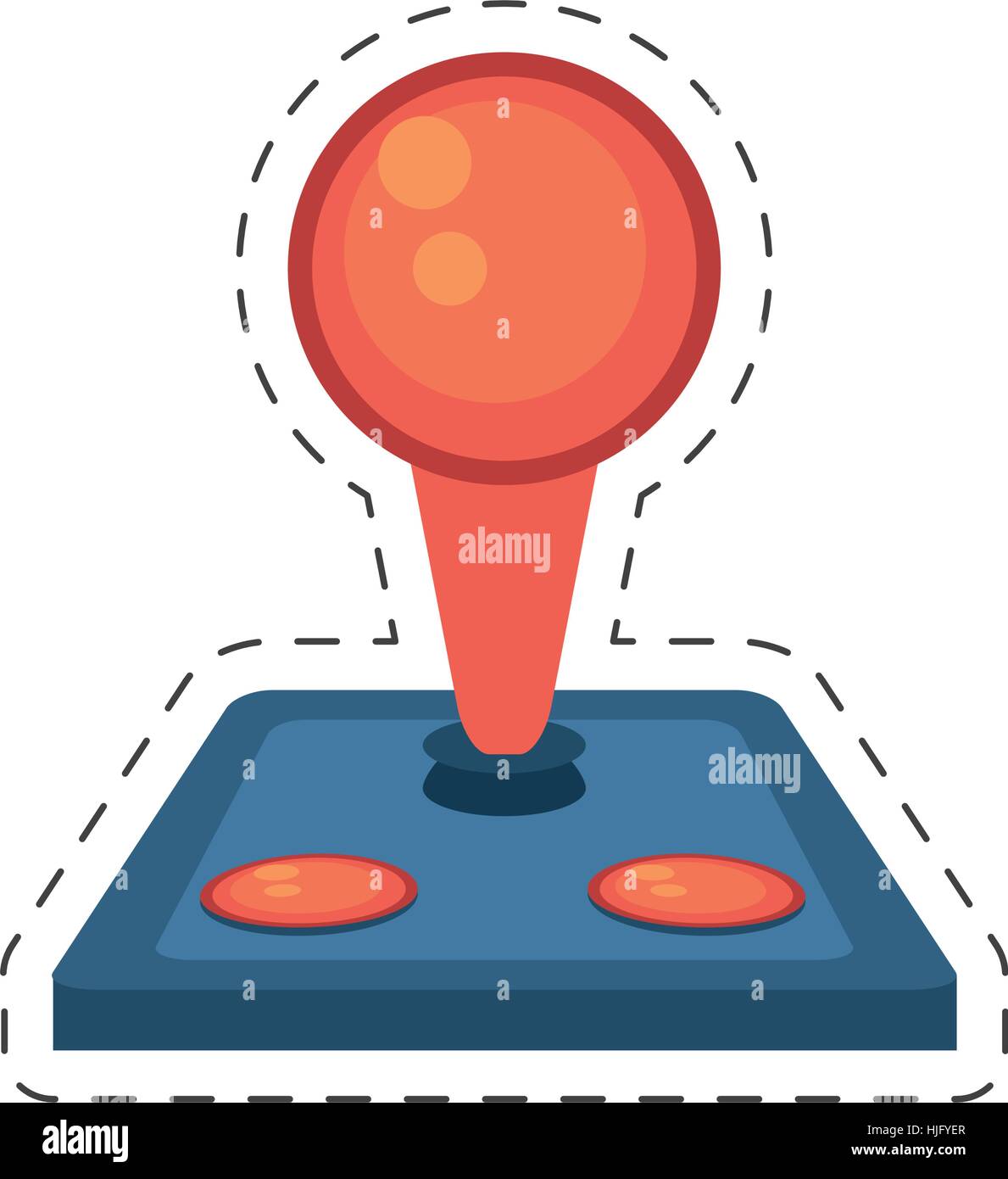 joystick controller retro game icon vector illustration eps 10 Stock ...