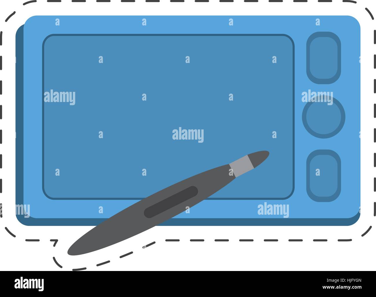smartphone technology pen digital touchscreen vector illustration eps ...