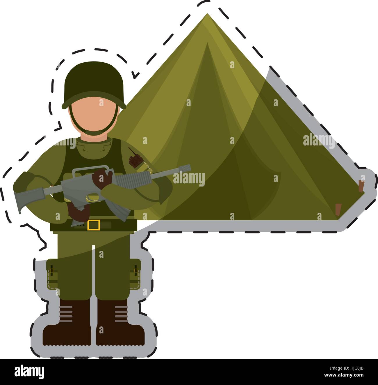 soldier army related icons image vector illustration design Stock ...