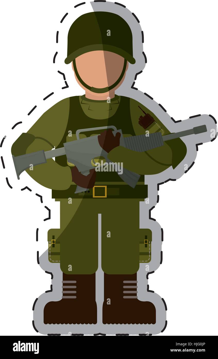 soldier army related icons image vector illustration design Stock ...