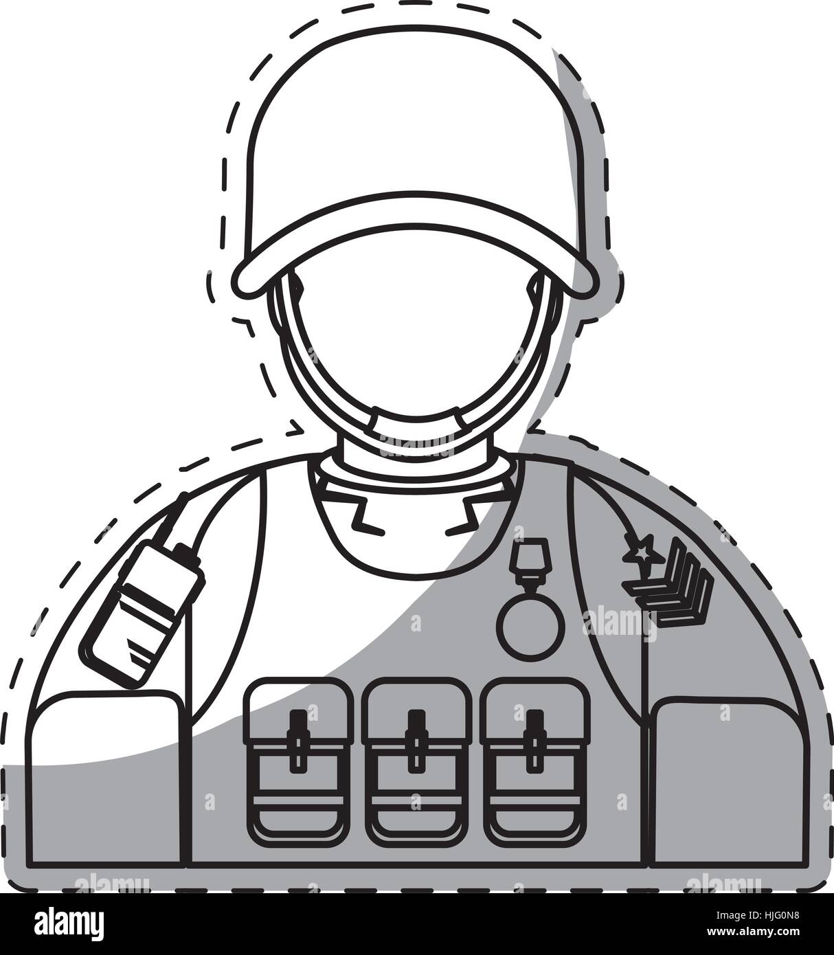 soldier army related icons image vector illustration design Stock ...