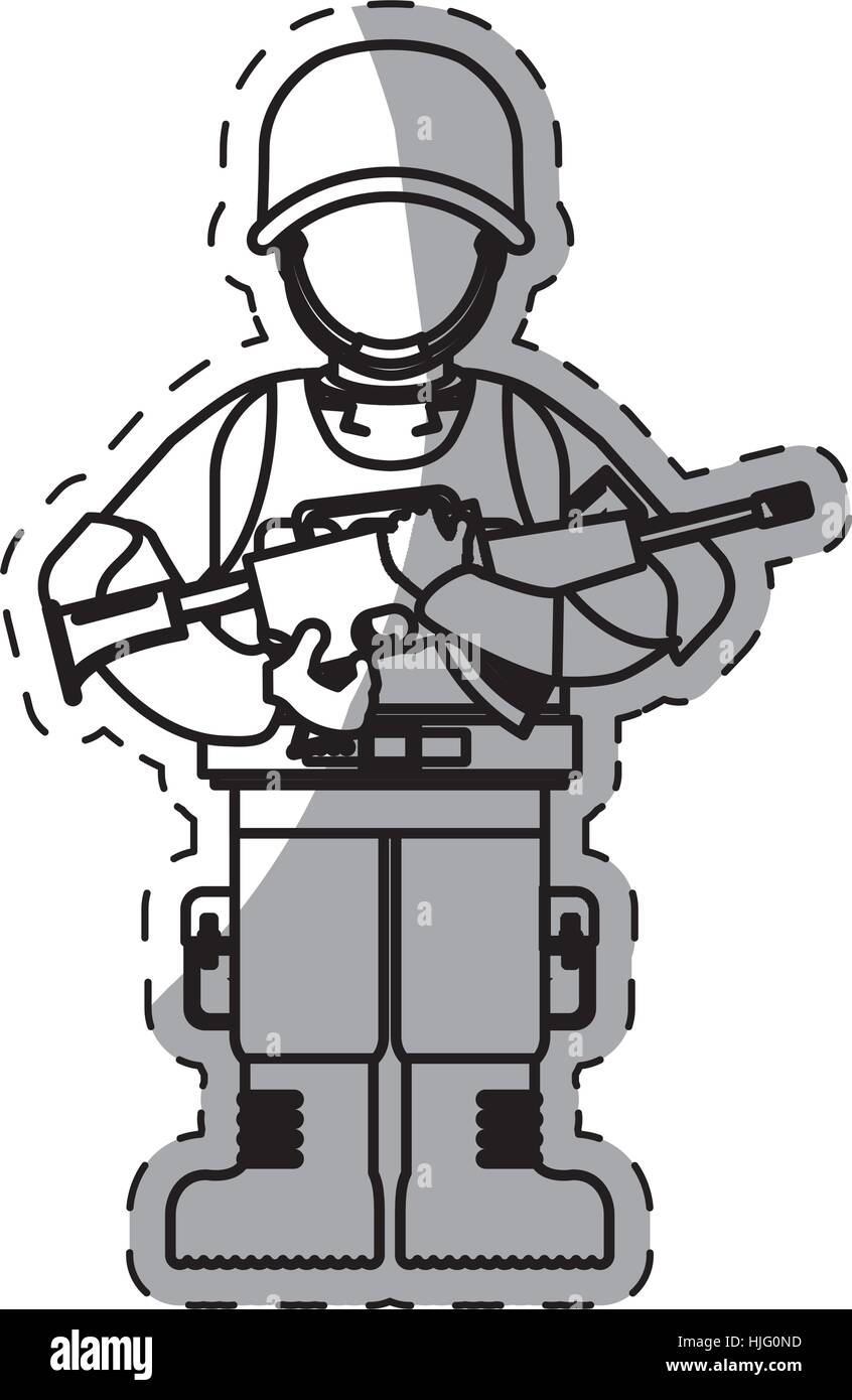 soldier army related icons image vector illustration design Stock ...