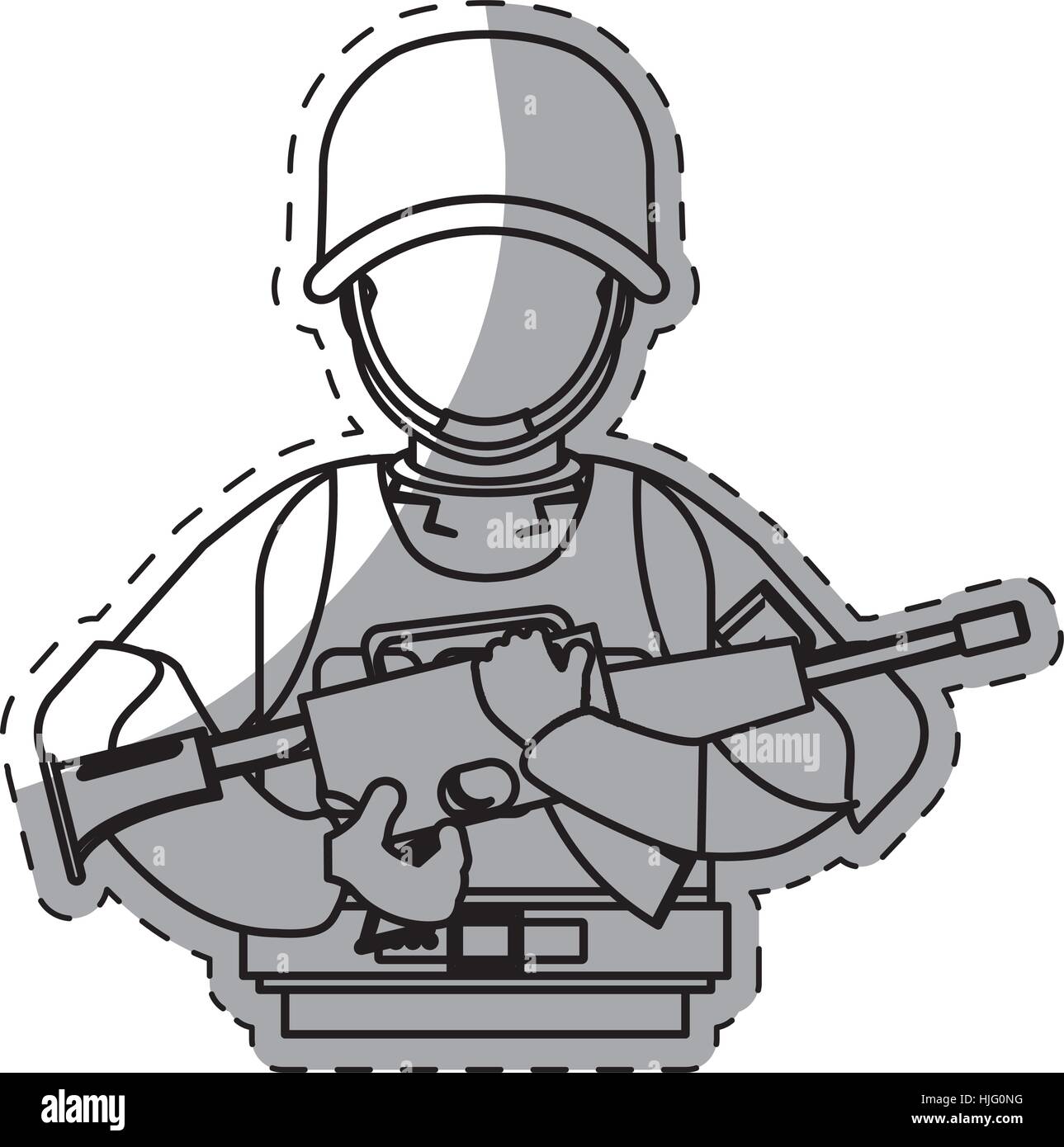 soldier army related icons image vector illustration design Stock ...