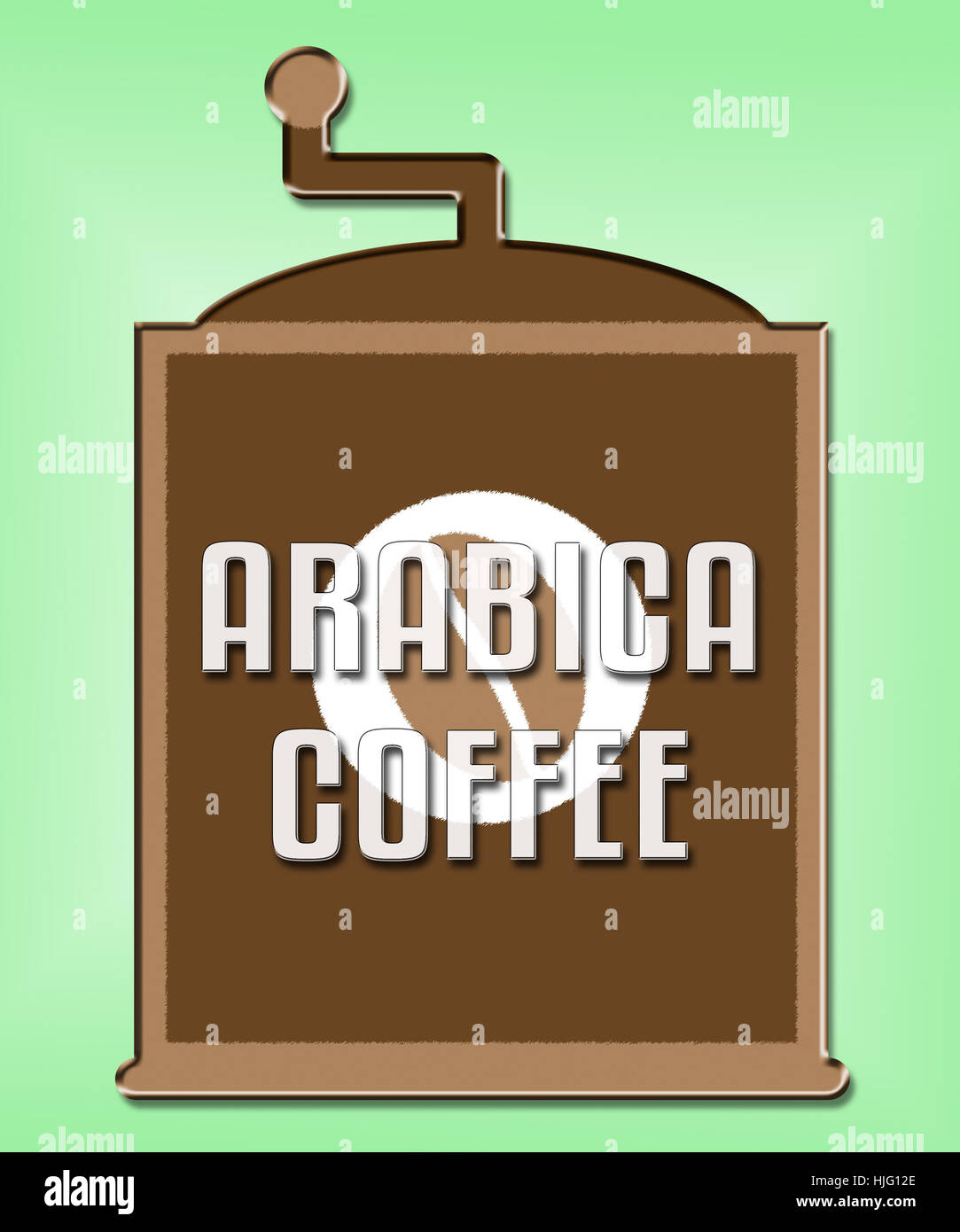 Arabica Coffee Machine Shows Ethiopian Blend Or Type Stock Photo Alamy