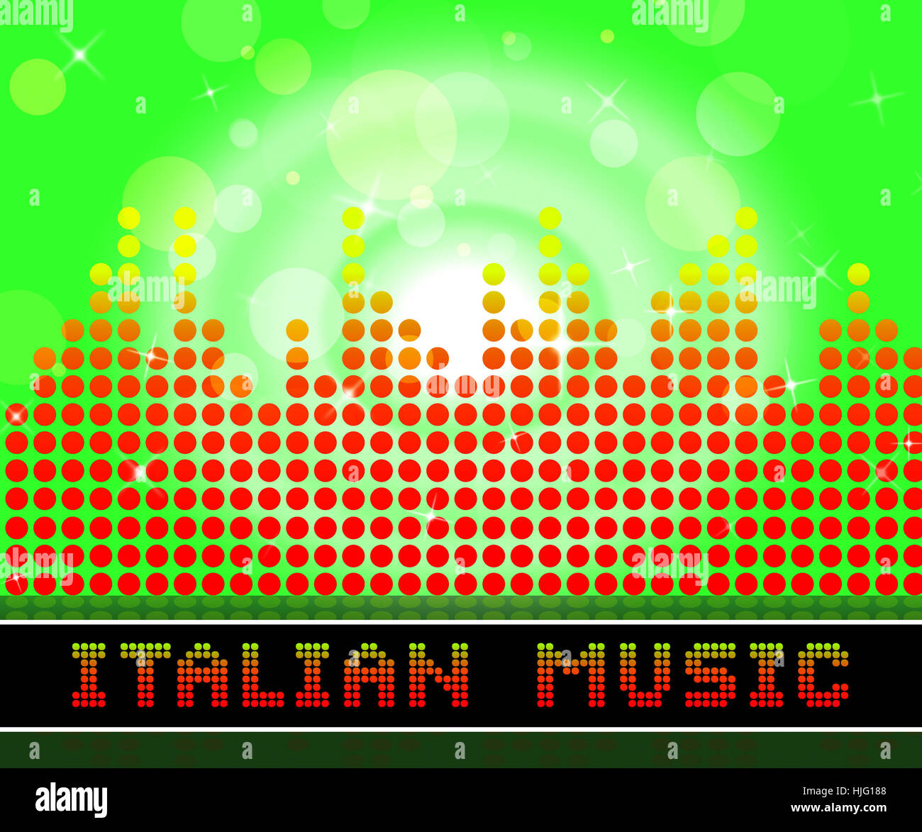 Italian Music Graphic Equalizer Indicates Sound Track And Songs Stock