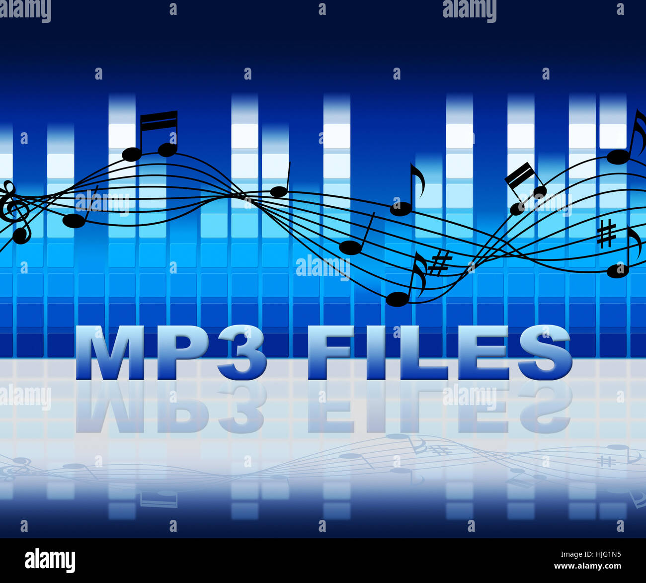 Mp3 Files On Equalizer Background Means Music Downloads From Internet Stock  Photo - Alamy