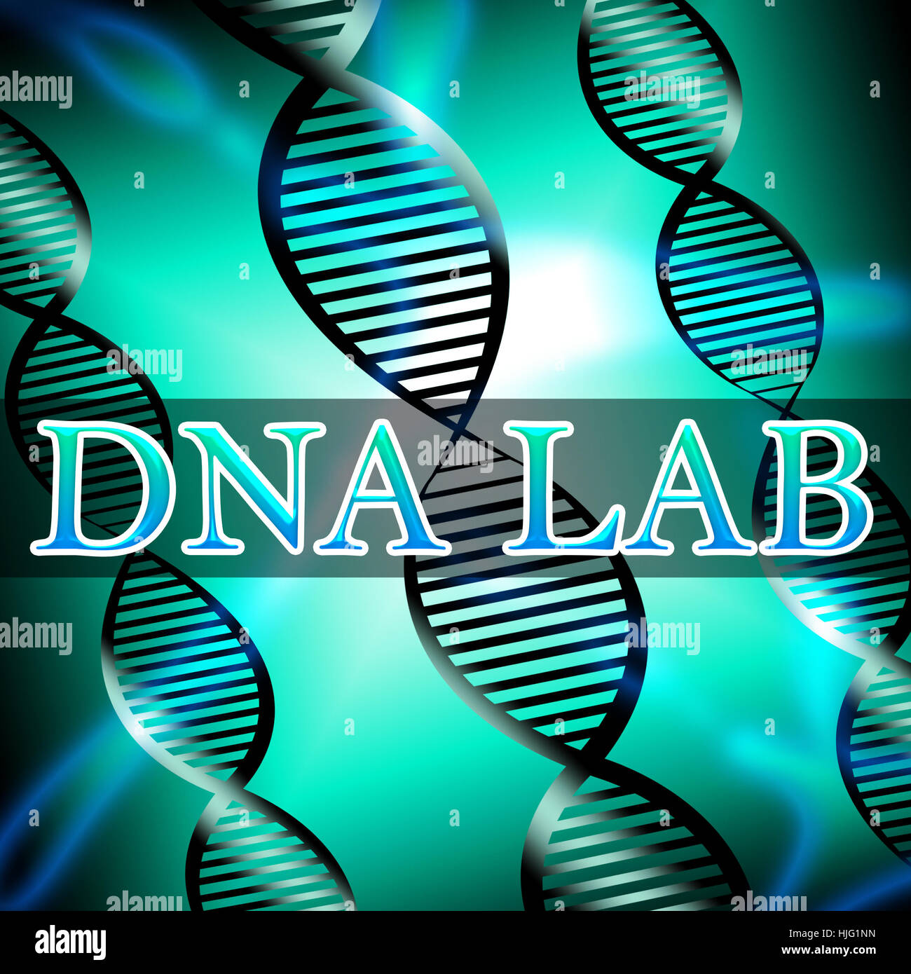 Dna Lab Helix Shows Biotechnology Labratory 3d Illustration Stock Photo