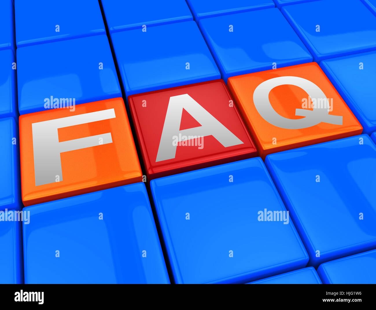 Faq Blocks Meaning Frequently Asked Questions 3d Illustration Stock ...
