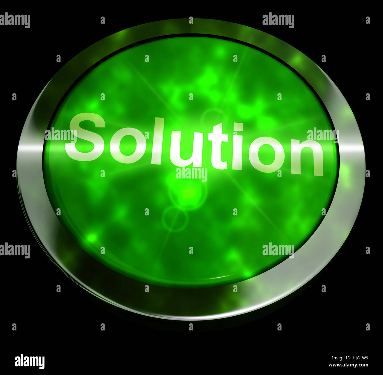 Problem And Solution Button Solution Computer Button In Green Showing Success And Strategies 3d ...