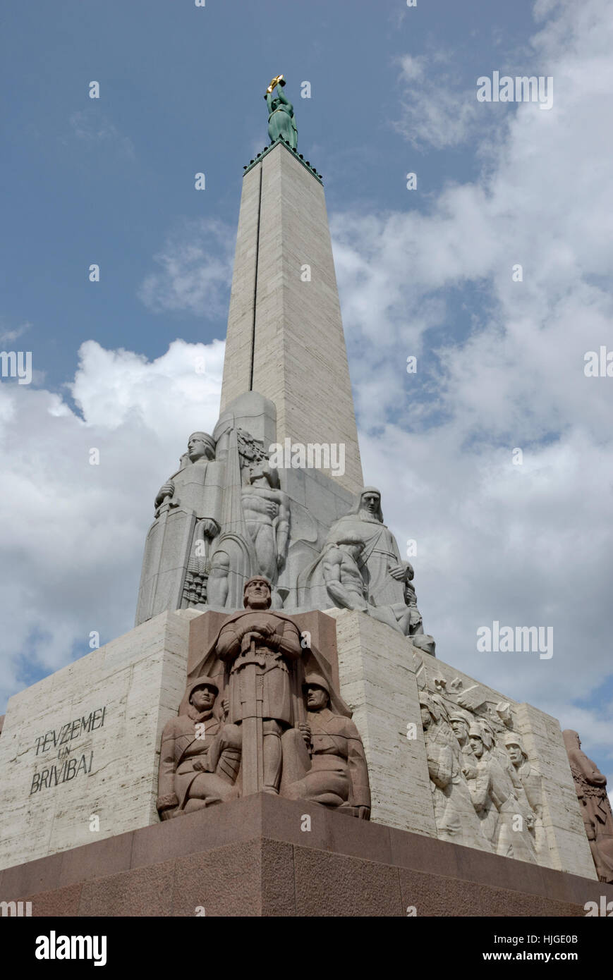 monument, latvia, sculptures, obelisk, blue, monument, shine, shines, bright, Stock Photo