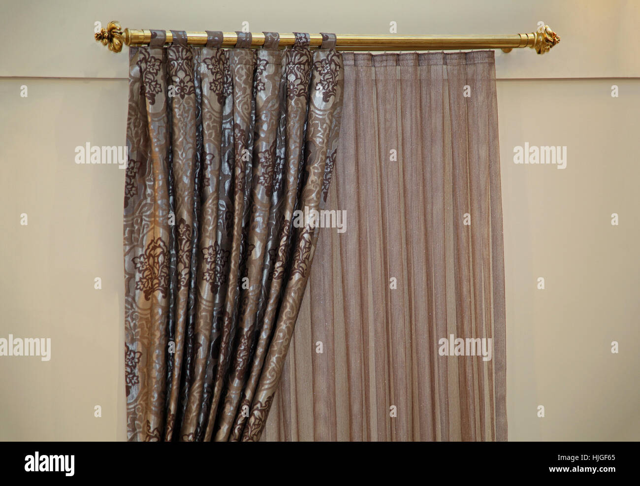 Detail Interior Vintage Curtain Retro Decorative Fabric