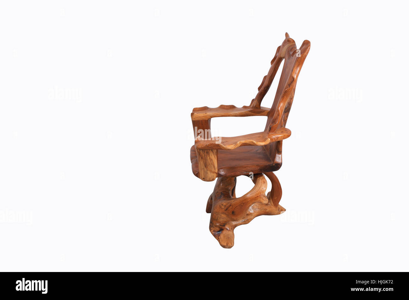Antique wooden chair with isolated on white background Stock Photo - Alamy